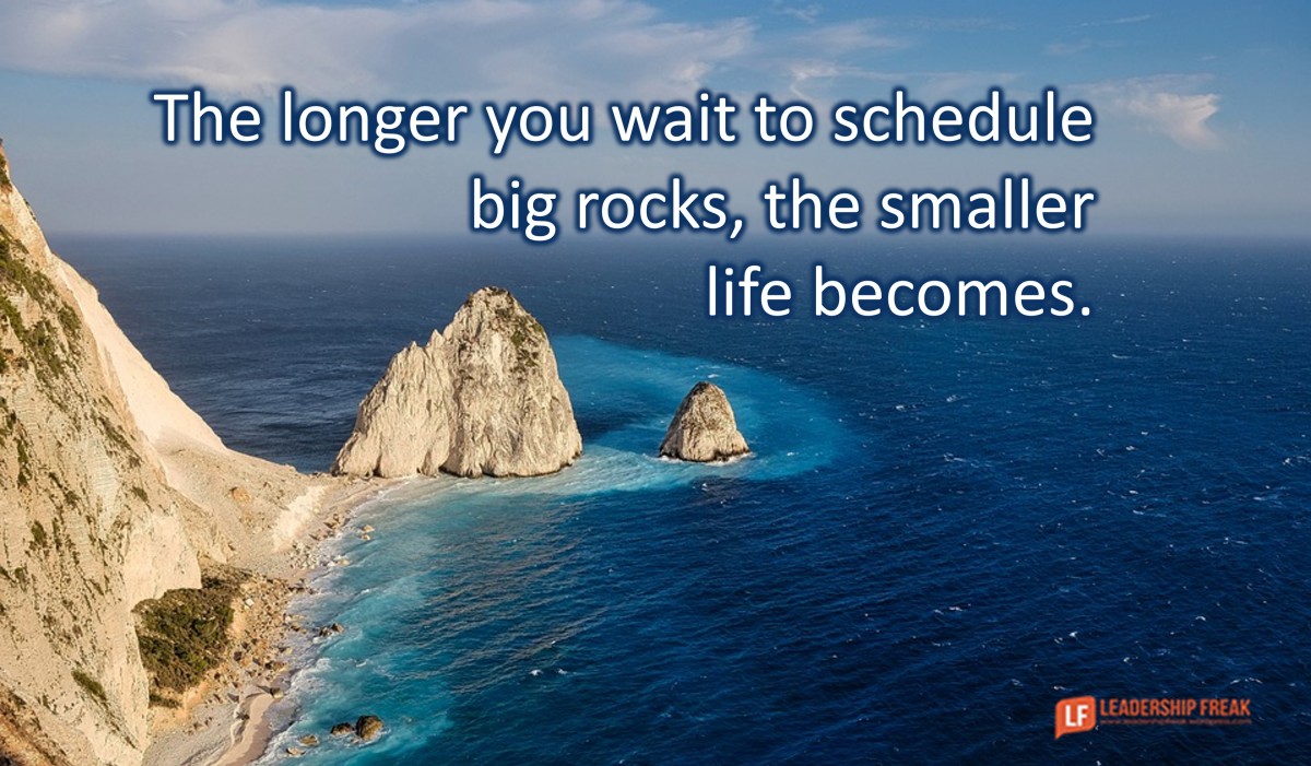 Put One Big Rock on Your Calendar